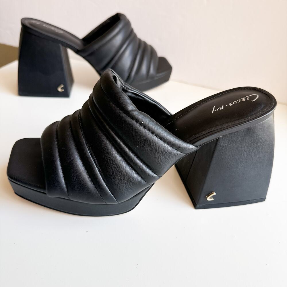 Sam Edelman Circus Marlie Platform Mule Heel Sandal Black size Womens 8